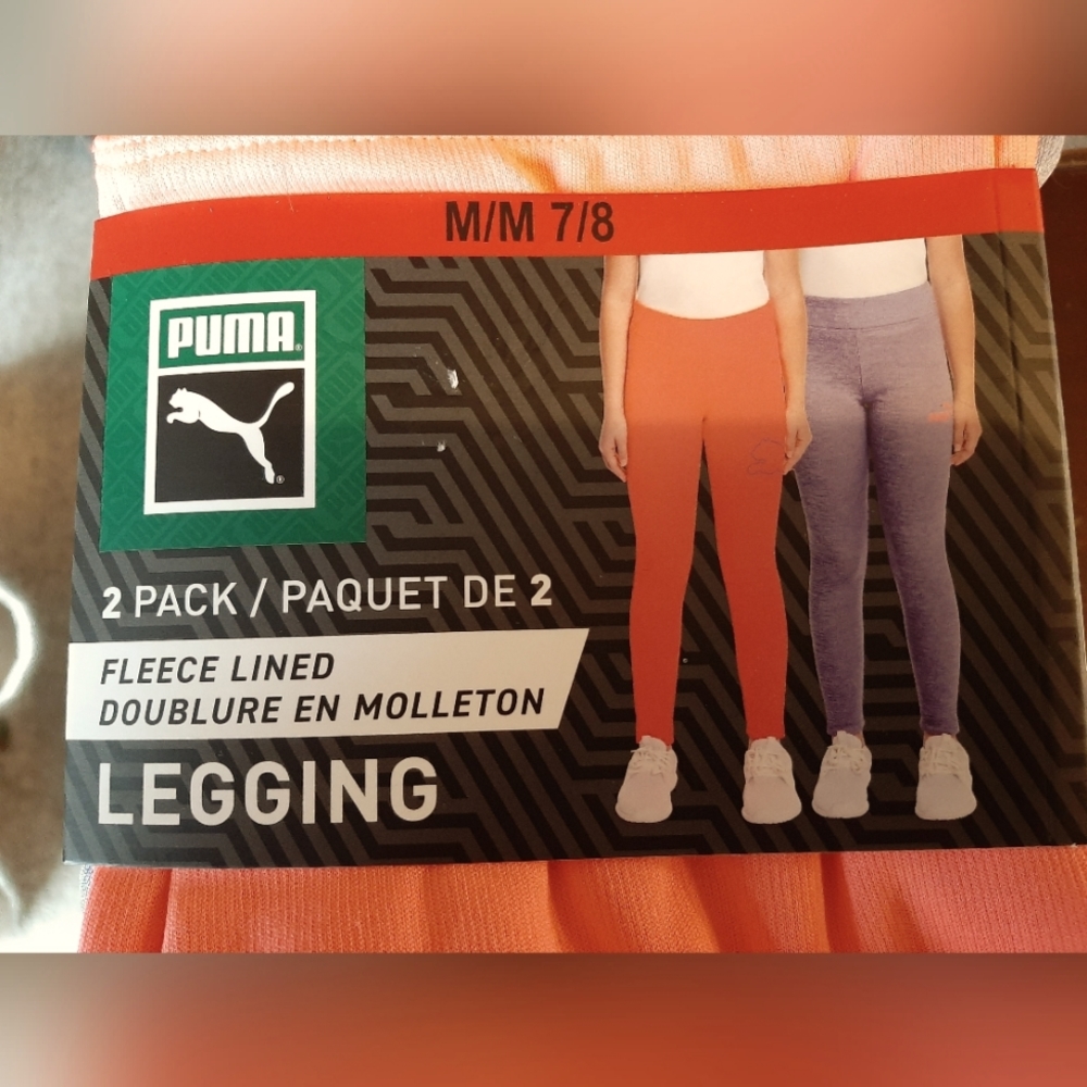 Puma 2 pack Kids fleece lined leggings - Copy